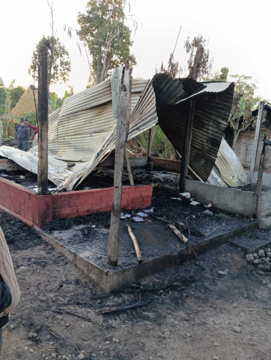 झापाको शरणार्थी शिविरमा आगलागि, तीन घर जलेर नष्ट